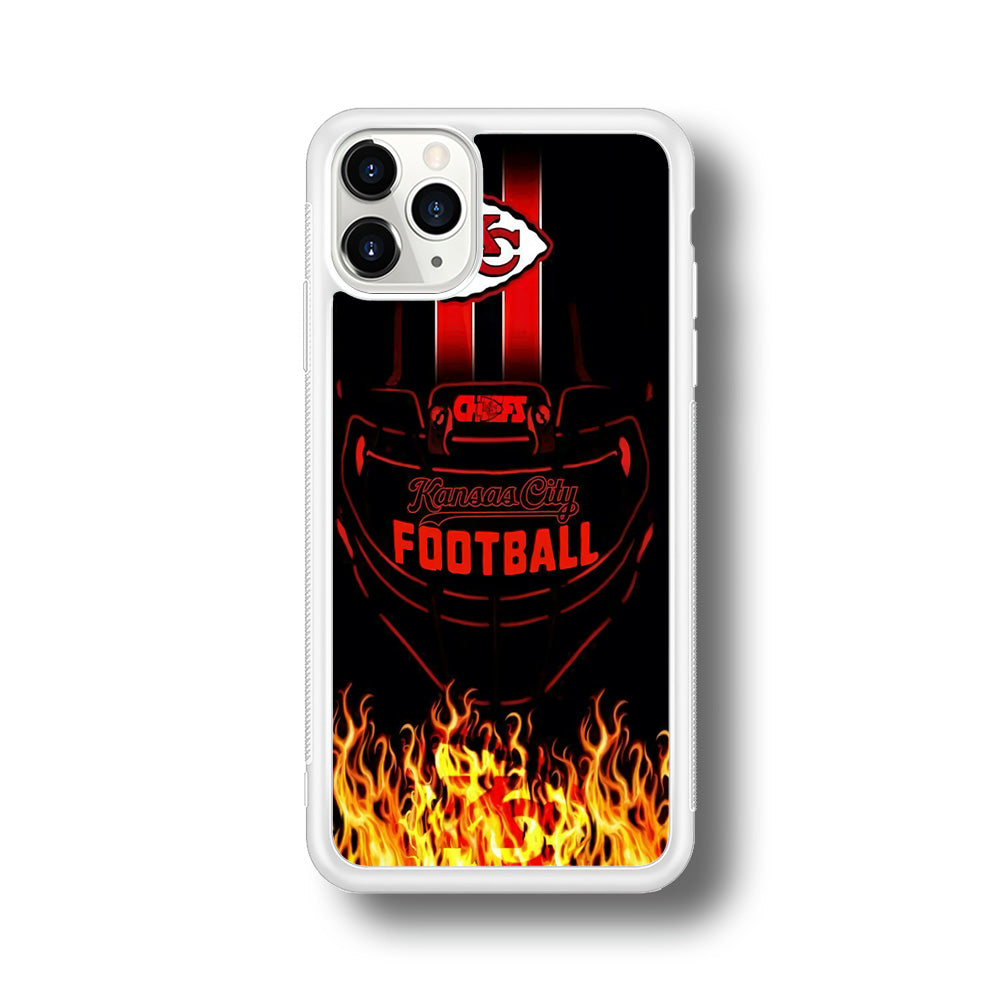 NFL Kansas City Chiefs 001 iPhone 11 Pro Max Case-Phone Case-Rubber White (2D Case)-Altracase