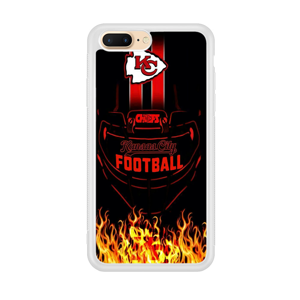 NFL Kansas City Chiefs 001 iPhone 8 Plus Case-Phone Case-Rubber White (2D Case)-Altracase
