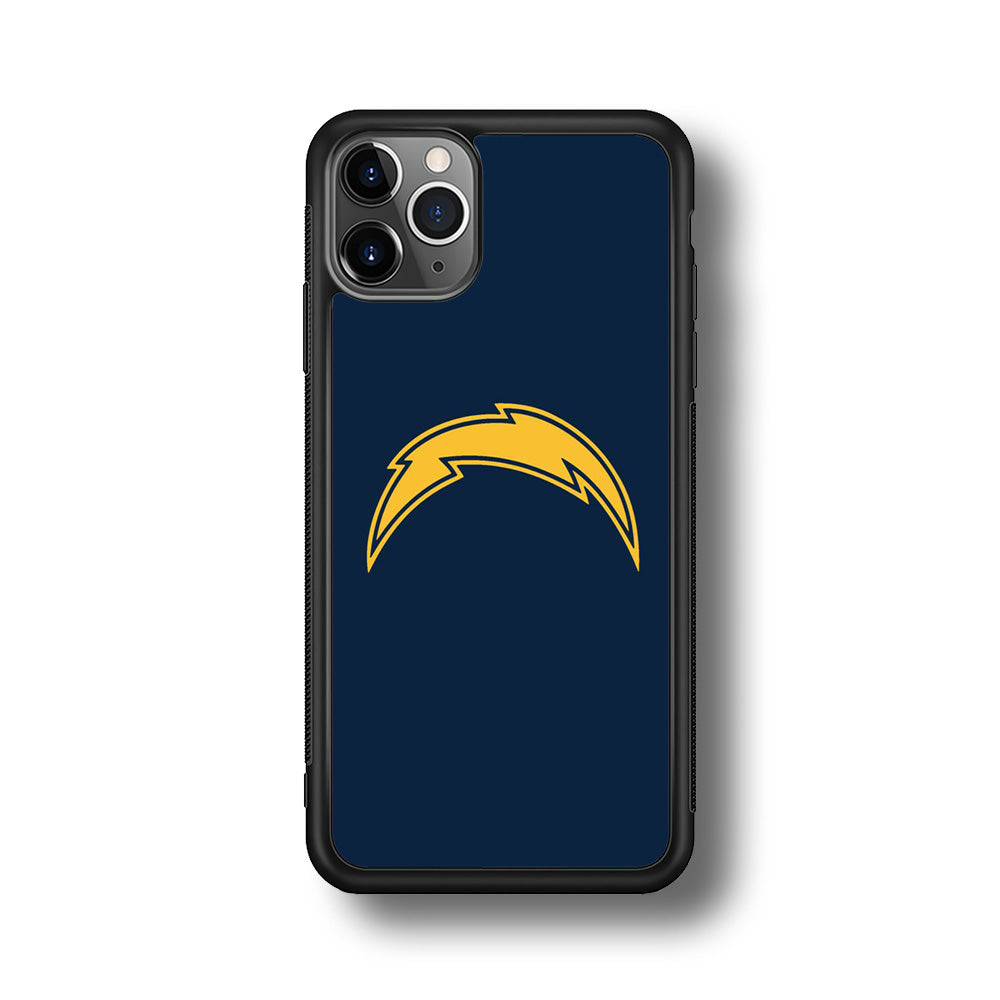 NFL Los Angeles Chargers 001 iPhone 11 Pro Max Case-Phone Case-Rubber Black (2D Case)-Altracase