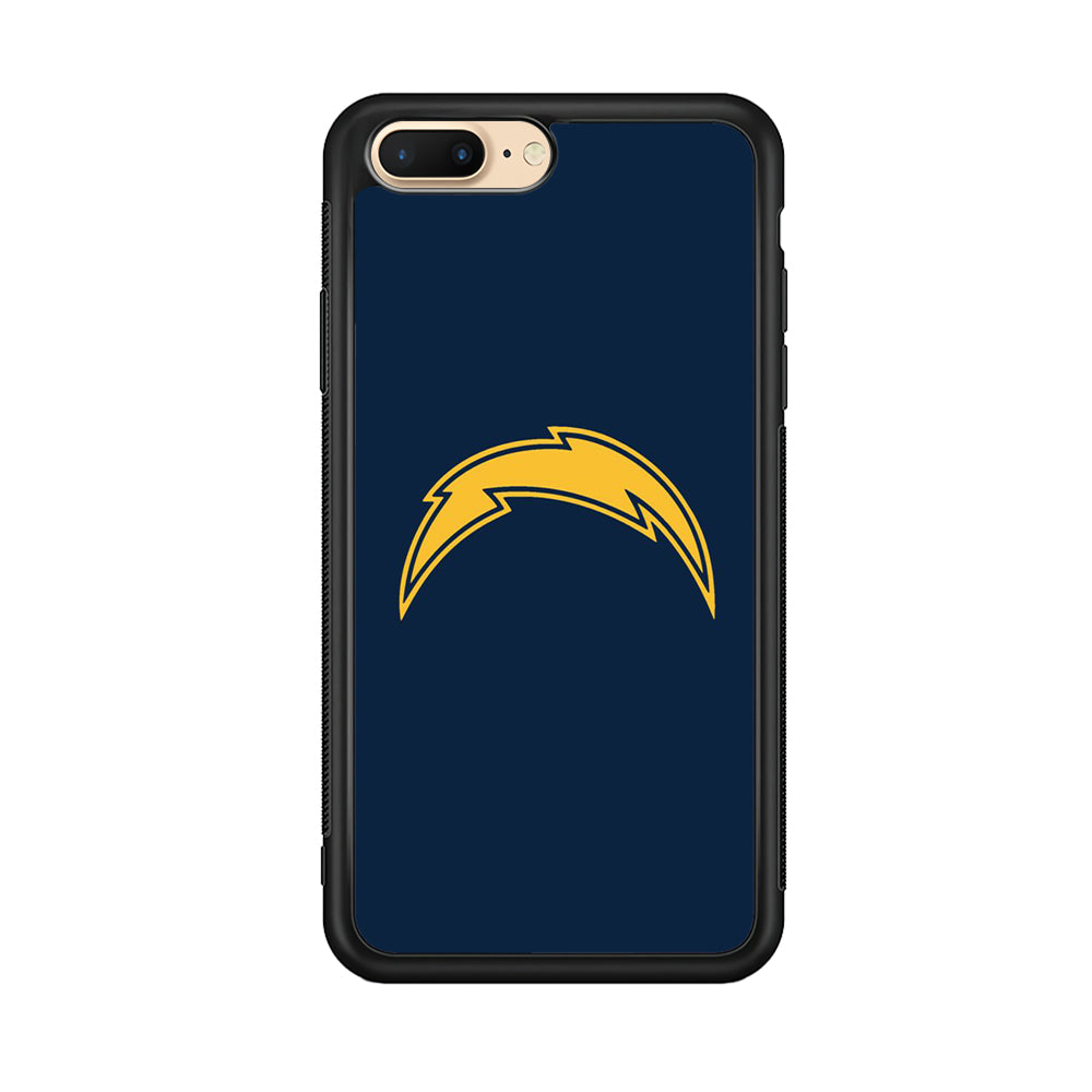NFL Los Angeles Chargers 001 iPhone 8 Plus Case-Phone Case-Rubber Black (2D Case)-Altracase