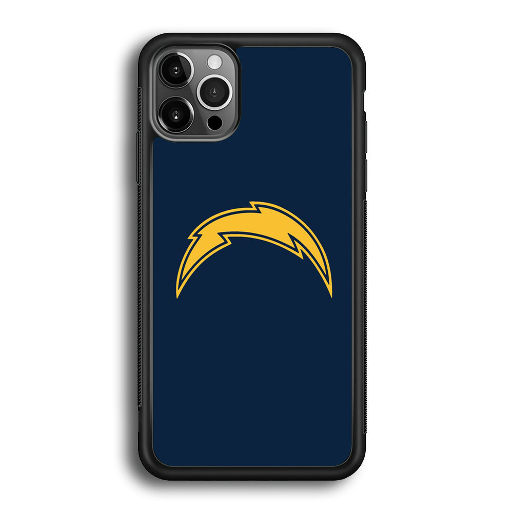 NFL Los Angeles Chargers 001 iPhone 12 Pro Max Case-Phone Case-Rubber Black (2D Case)-Altracase