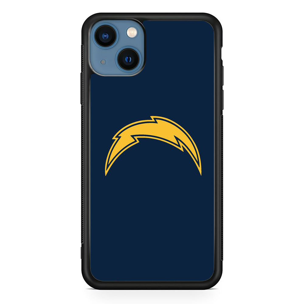 NFL Los Angeles Chargers 001 iPhone 13 Mini Case-Phone Case-Rubber Black (2D Case)-Altracase