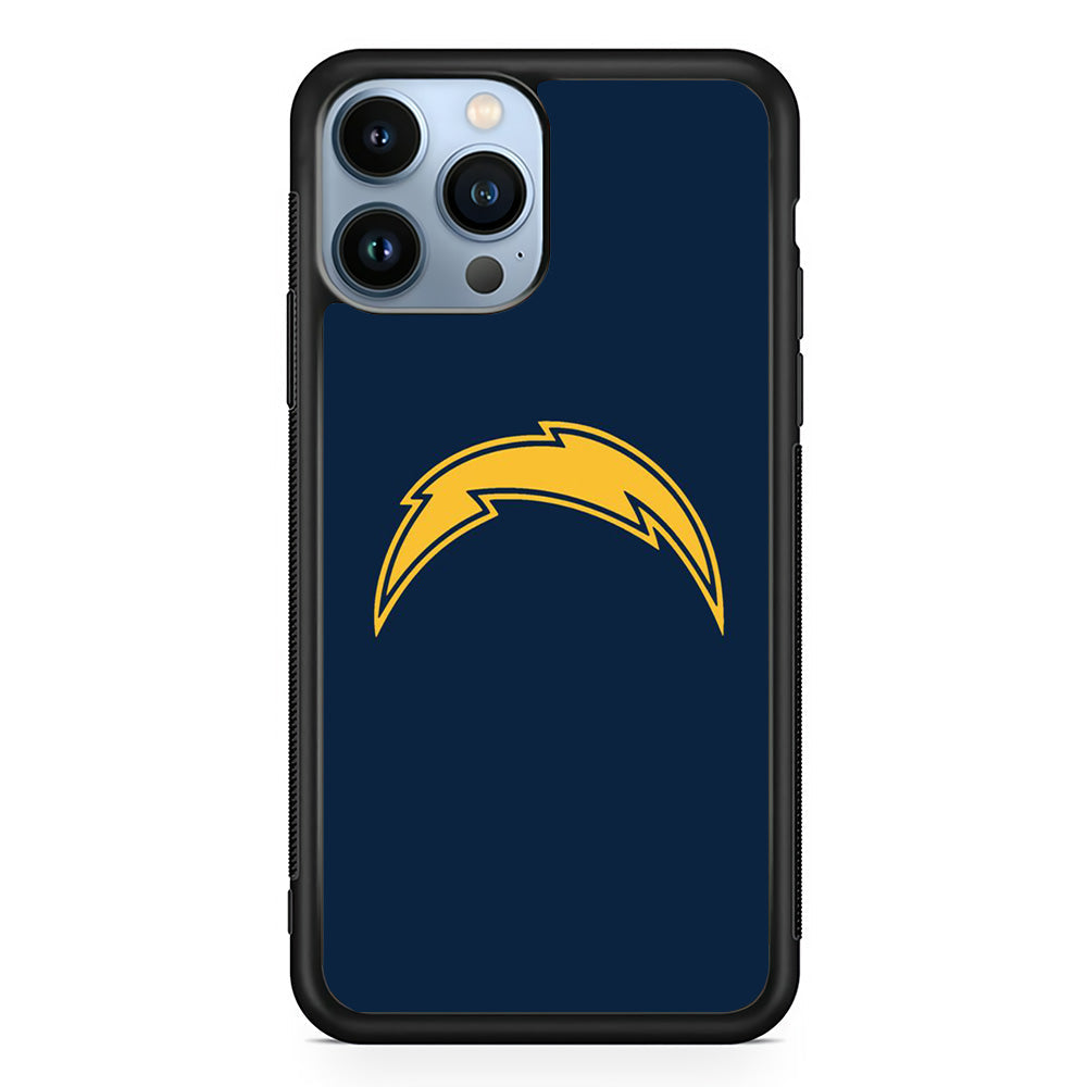 NFL Los Angeles Chargers 001 iPhone 13 Pro Case-Phone Case-Rubber Black (2D Case)-Altracase