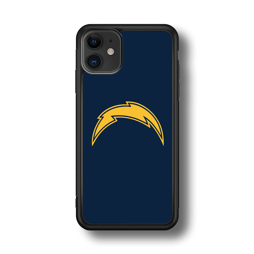 NFL Los Angeles Chargers 001 iPhone 11 Case-Phone Case-Rubber Black (2D Case)-Altracase