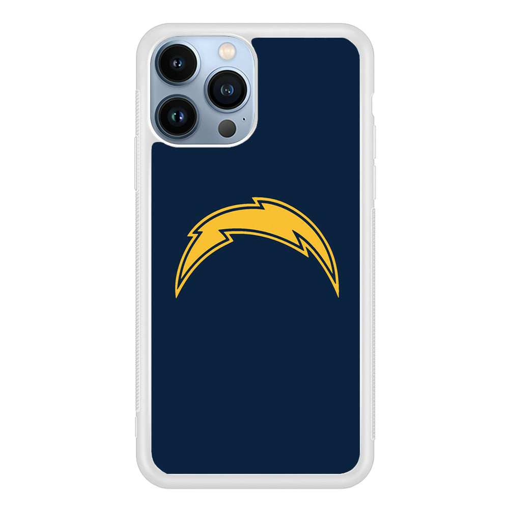 NFL Los Angeles Chargers 001 iPhone 13 Pro Case-Phone Case-Rubber White (2D Case)-Altracase