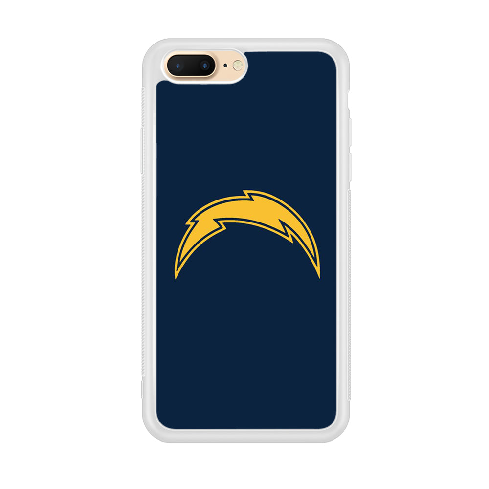 NFL Los Angeles Chargers 001 iPhone 8 Plus Case-Phone Case-Rubber White (2D Case)-Altracase