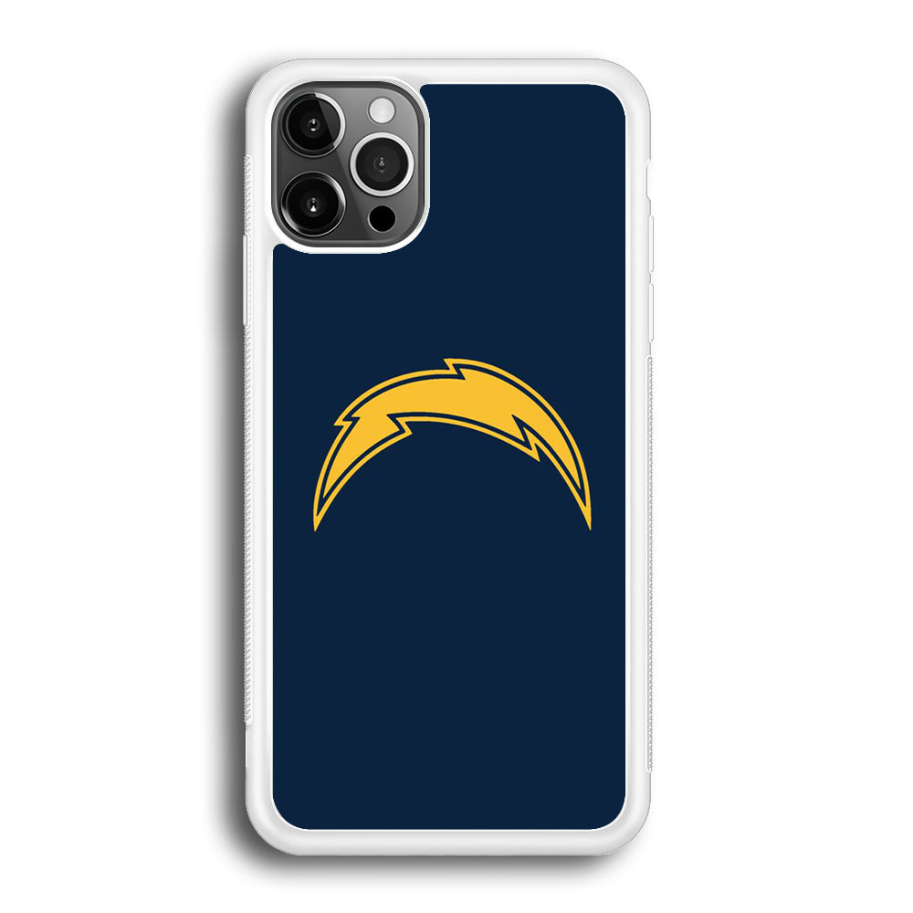 NFL Los Angeles Chargers 001 iPhone 12 Pro Max Case-Phone Case-Rubber White (2D Case)-Altracase