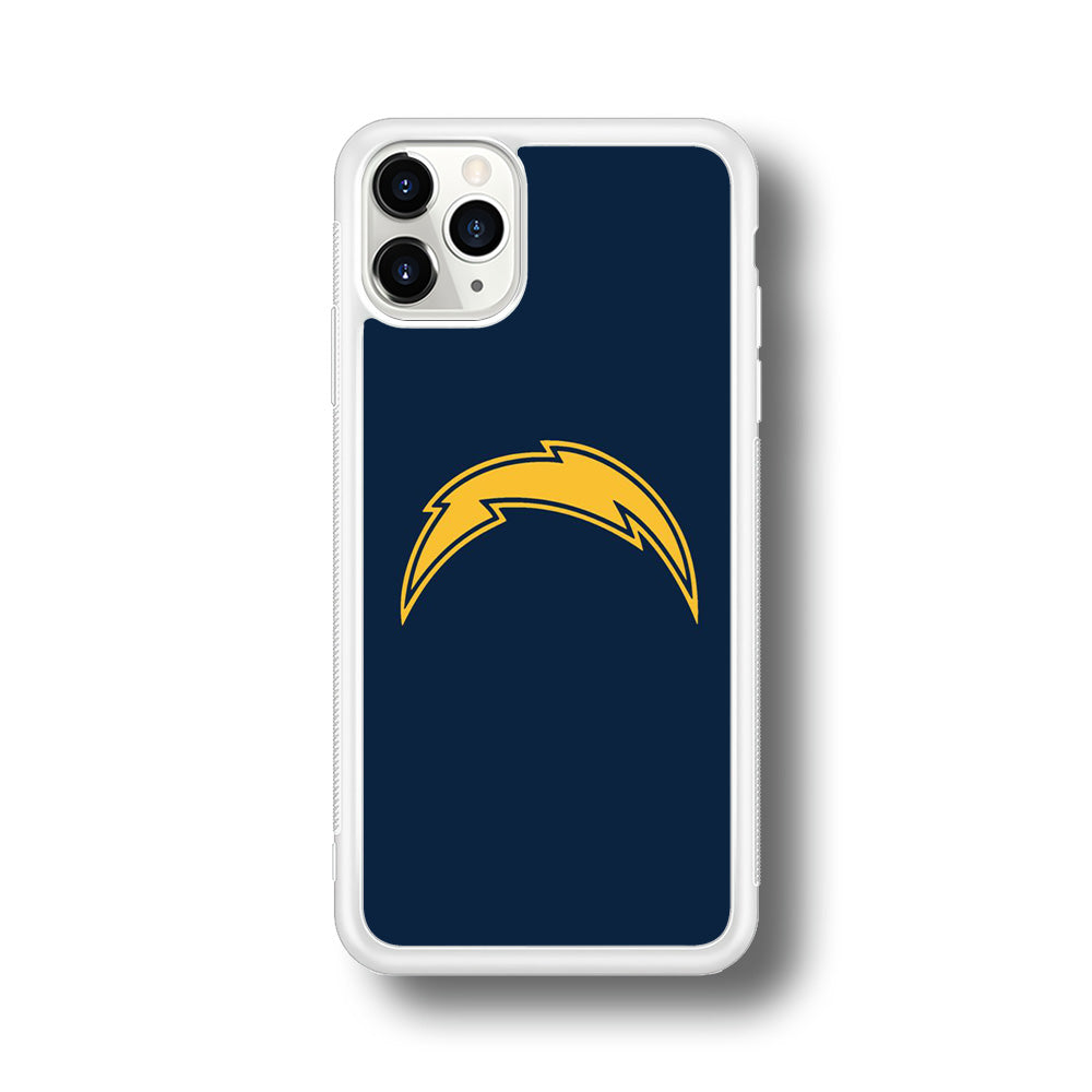 NFL Los Angeles Chargers 001 iPhone 11 Pro Max Case-Phone Case-Rubber White (2D Case)-Altracase