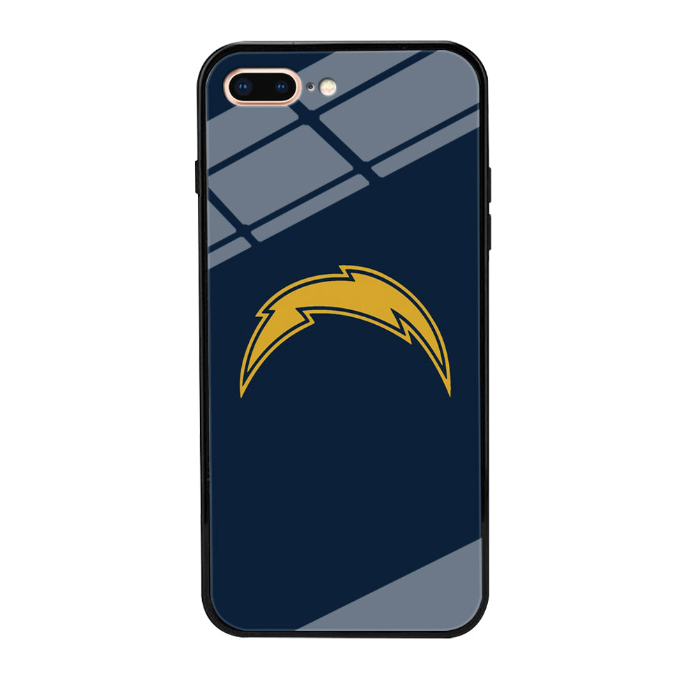 NFL Los Angeles Chargers 001 iPhone 8 Plus Case-Phone Case-Tempered Glass Case-Altracase