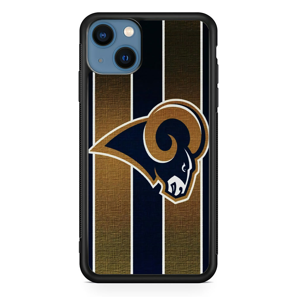 NFL Los Angeles Rams 001 iPhone 13 Mini Case-Phone Case-Rubber Black (2D Case)-Altracase