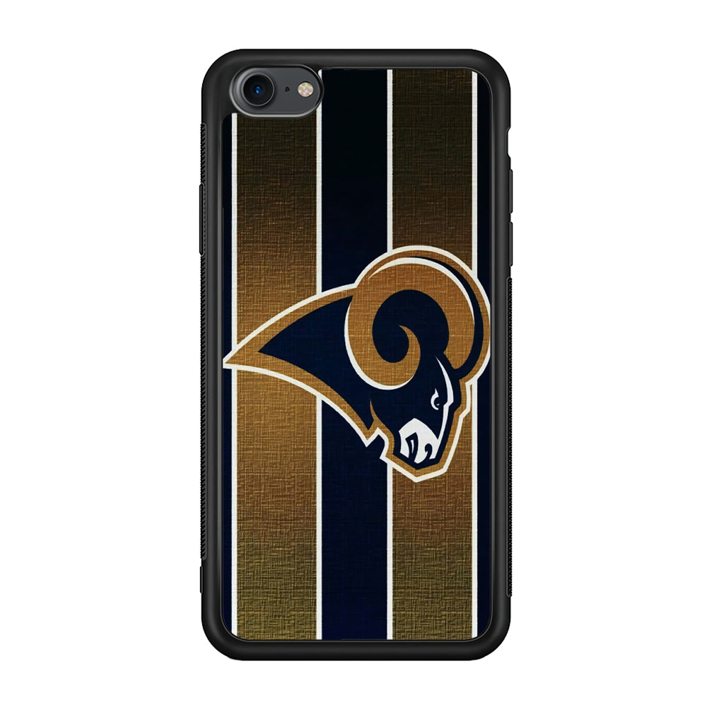 NFL Los Angeles Rams 001 iPhone 7 Case-Phone Case-Rubber Black (2D Case)-Altracase