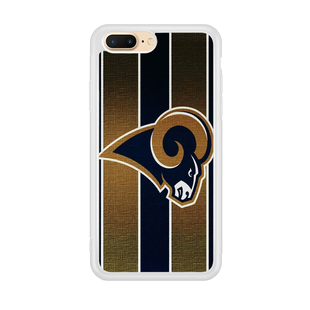 NFL Los Angeles Rams 001 iPhone 8 Plus Case-Phone Case-Rubber White (2D Case)-Altracase
