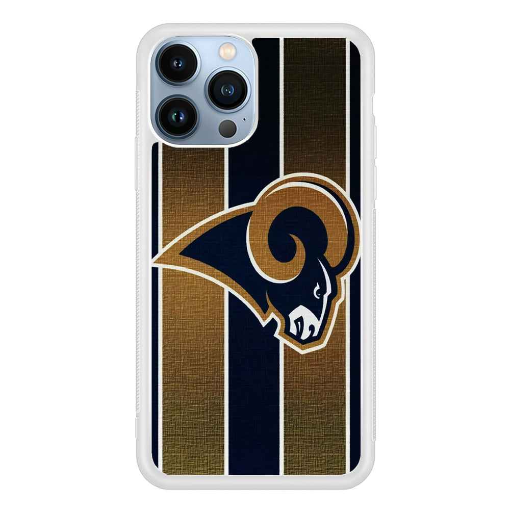 NFL Los Angeles Rams 001 iPhone 13 Pro Case-Phone Case-Rubber White (2D Case)-Altracase