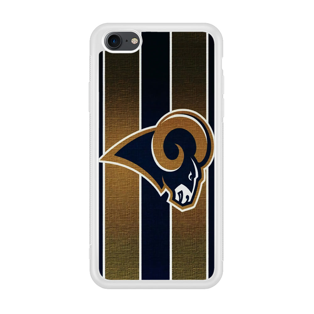 NFL Los Angeles Rams 001 iPhone 7 Case-Phone Case-Rubber White (2D Case)-Altracase