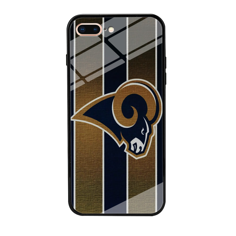 NFL Los Angeles Rams 001 iPhone 8 Plus Case-Phone Case-Tempered Glass Case-Altracase