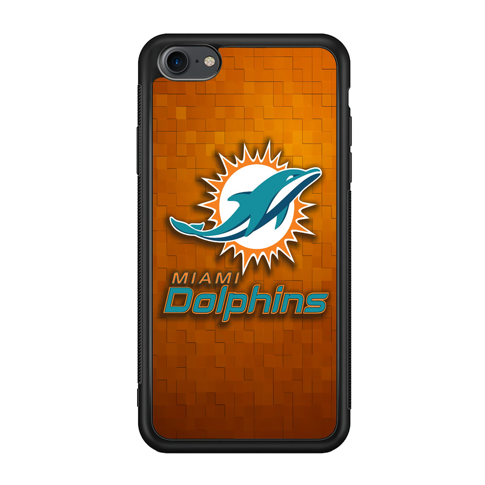 NFL Miami Dolphins 001 iPhone 7 Case-Phone Case-Rubber Black (2D Case)-Altracase