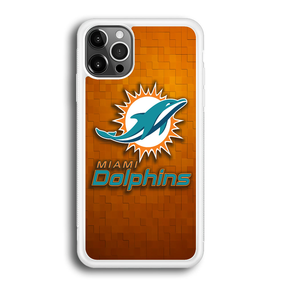 NFL Miami Dolphins 001 iPhone 12 Pro Max Case-Phone Case-Rubber White (2D Case)-Altracase
