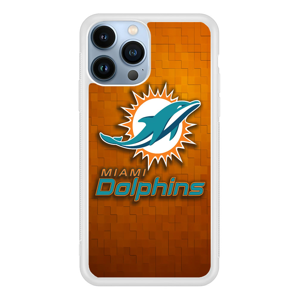 NFL Miami Dolphins 001 iPhone 13 Pro Case-Phone Case-Rubber White (2D Case)-Altracase
