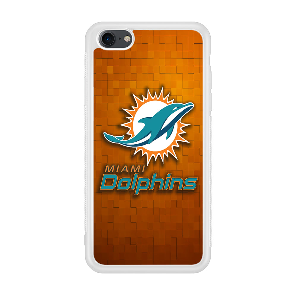 NFL Miami Dolphins 001 iPhone 7 Case-Phone Case-Rubber White (2D Case)-Altracase