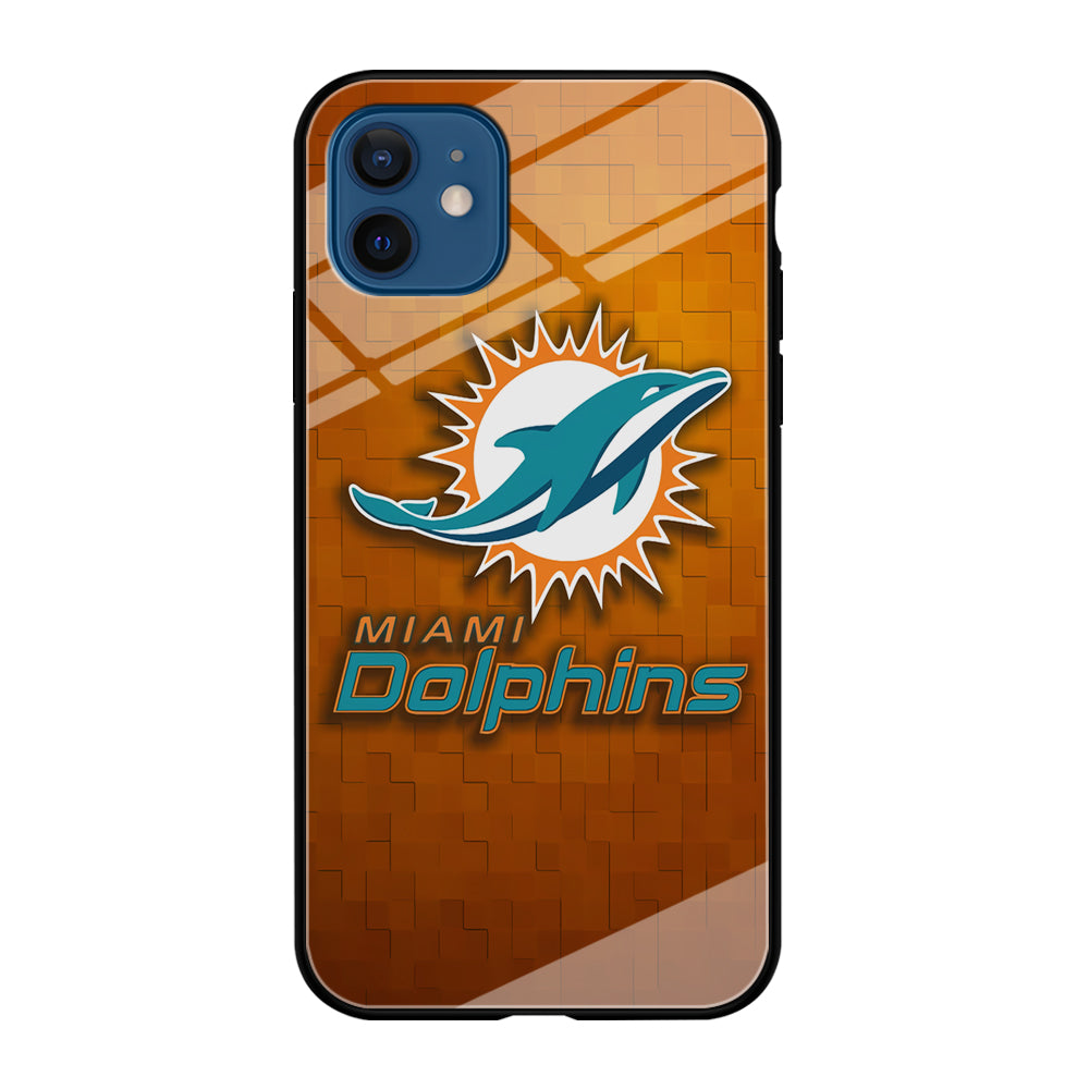 NFL Miami Dolphins 001 iPhone 12 Case-Phone Case-Tempered Glass Case-Altracase