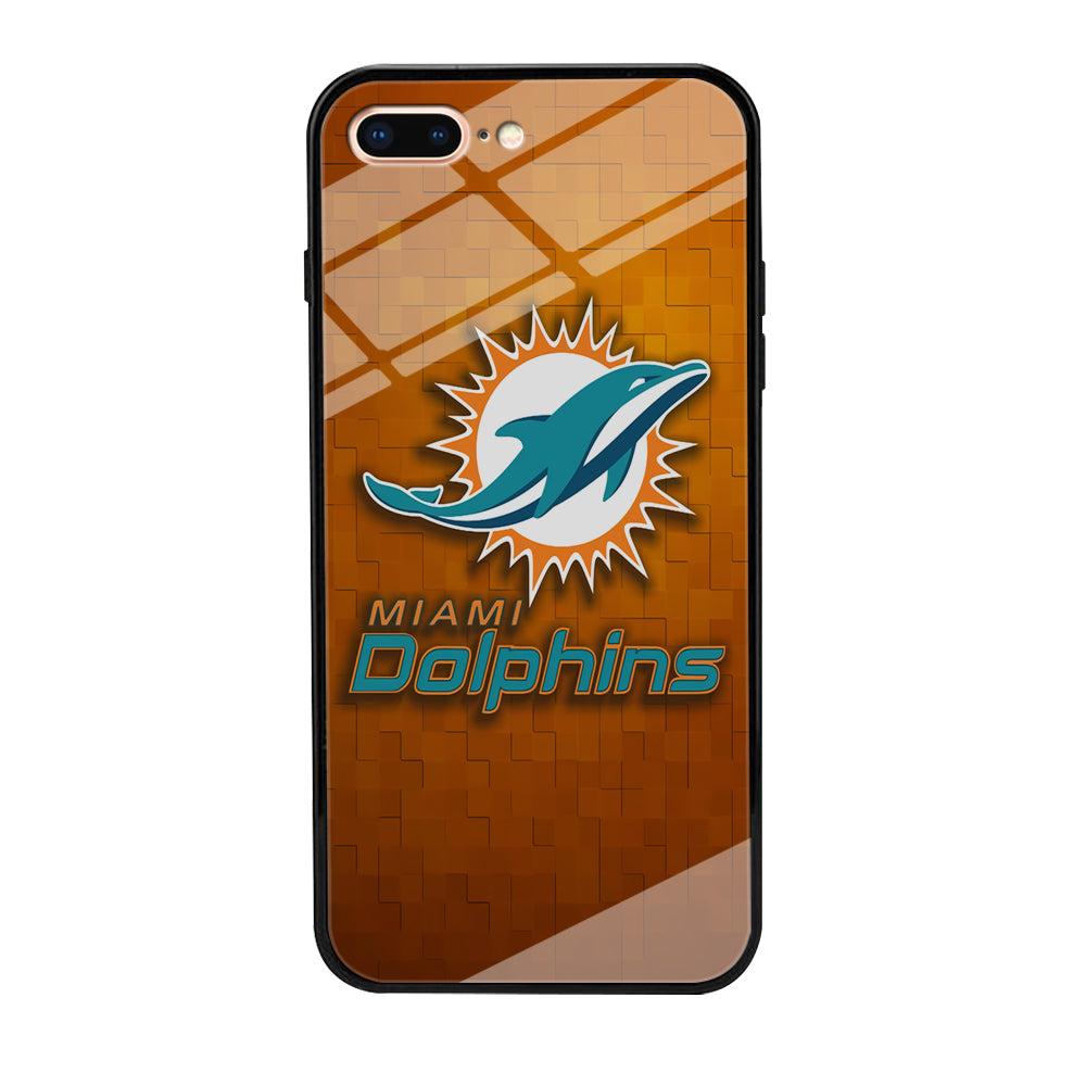 NFL Miami Dolphins 001 iPhone 8 Plus Case-Phone Case-Tempered Glass Case-Altracase