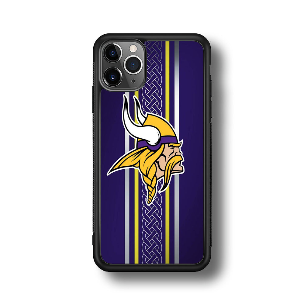 NFL Minnesota Vikings 001 iPhone 11 Pro Max Case-Phone Case-Rubber Black (2D Case)-Altracase