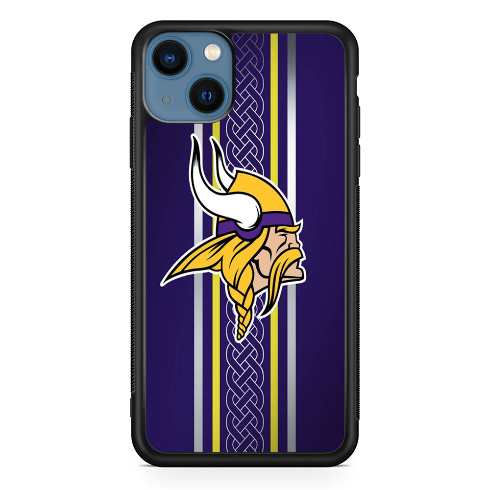 NFL Minnesota Vikings 001 iPhone 13 Mini Case-Phone Case-Rubber Black (2D Case)-Altracase