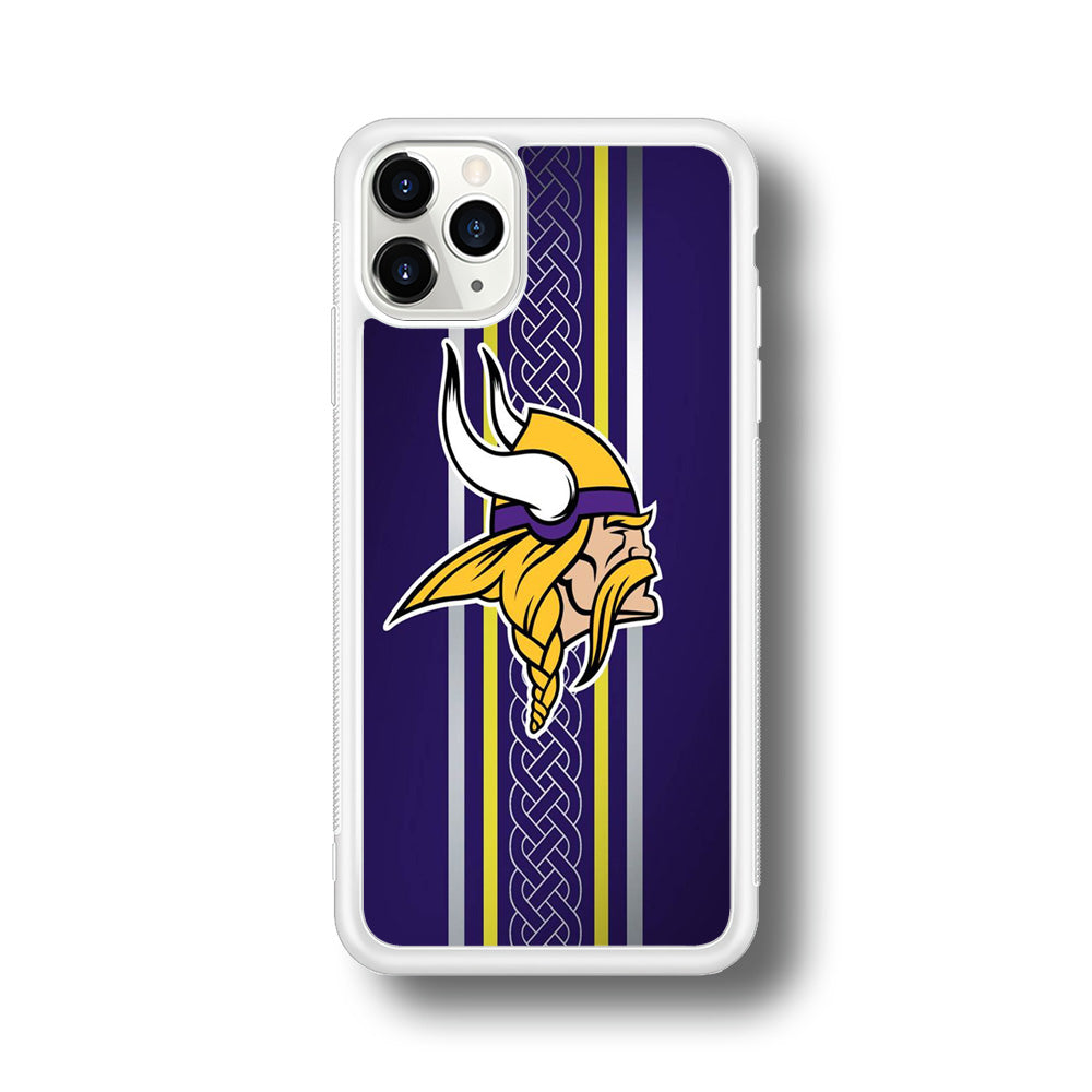 NFL Minnesota Vikings 001 iPhone 11 Pro Max Case-Phone Case-Rubber White (2D Case)-Altracase