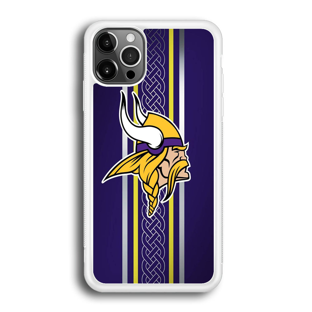 NFL Minnesota Vikings 001 iPhone 12 Pro Max Case-Phone Case-Rubber White (2D Case)-Altracase