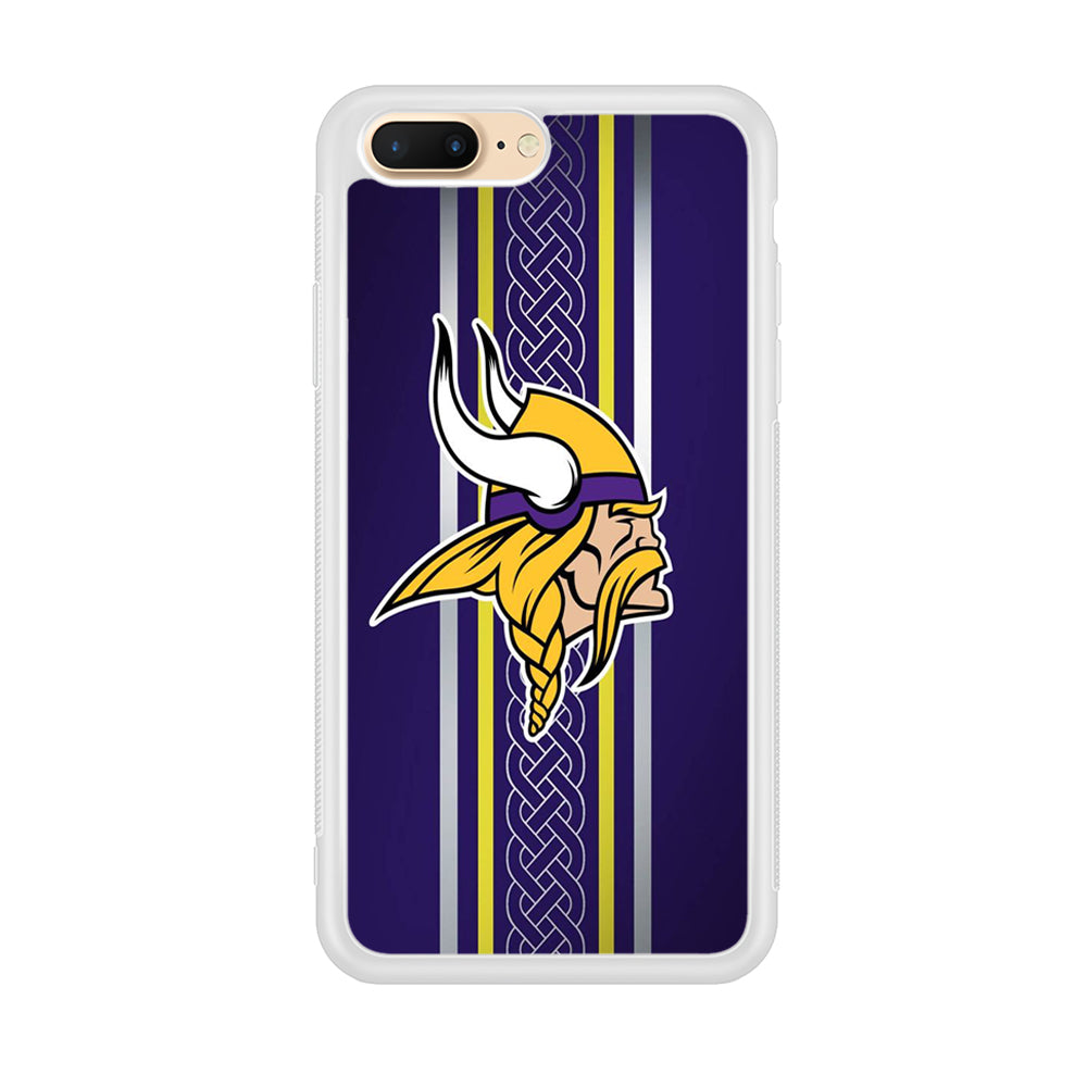NFL Minnesota Vikings 001 iPhone 8 Plus Case-Phone Case-Rubber White (2D Case)-Altracase