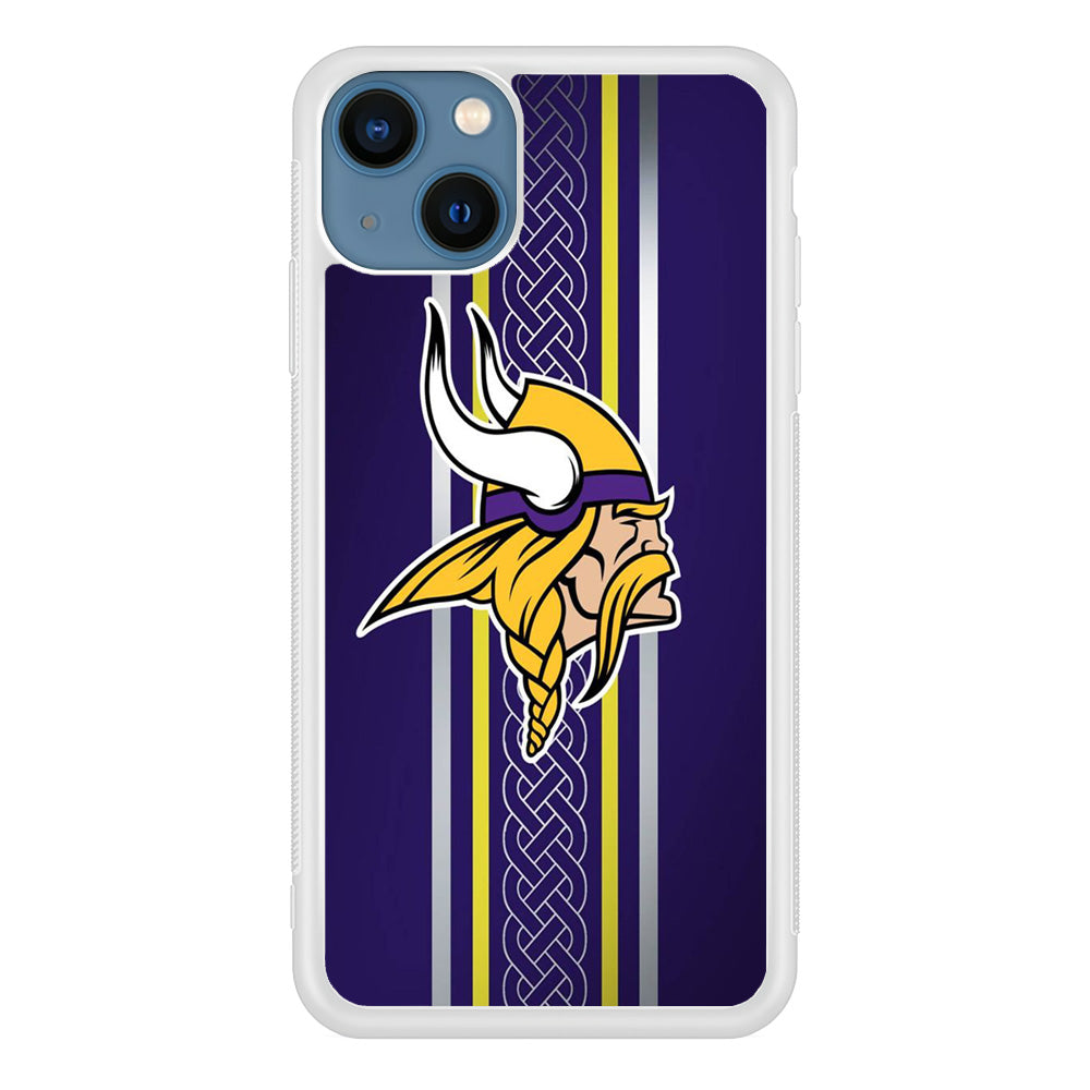 NFL Minnesota Vikings 001 iPhone 13 Mini Case-Phone Case-Rubber White (2D Case)-Altracase