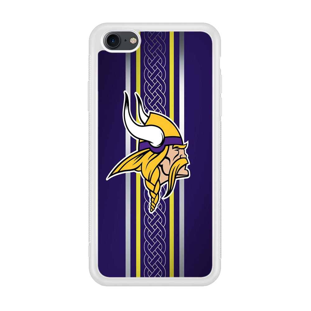 NFL Minnesota Vikings 001 iPhone 7 Case-Phone Case-Rubber White (2D Case)-Altracase
