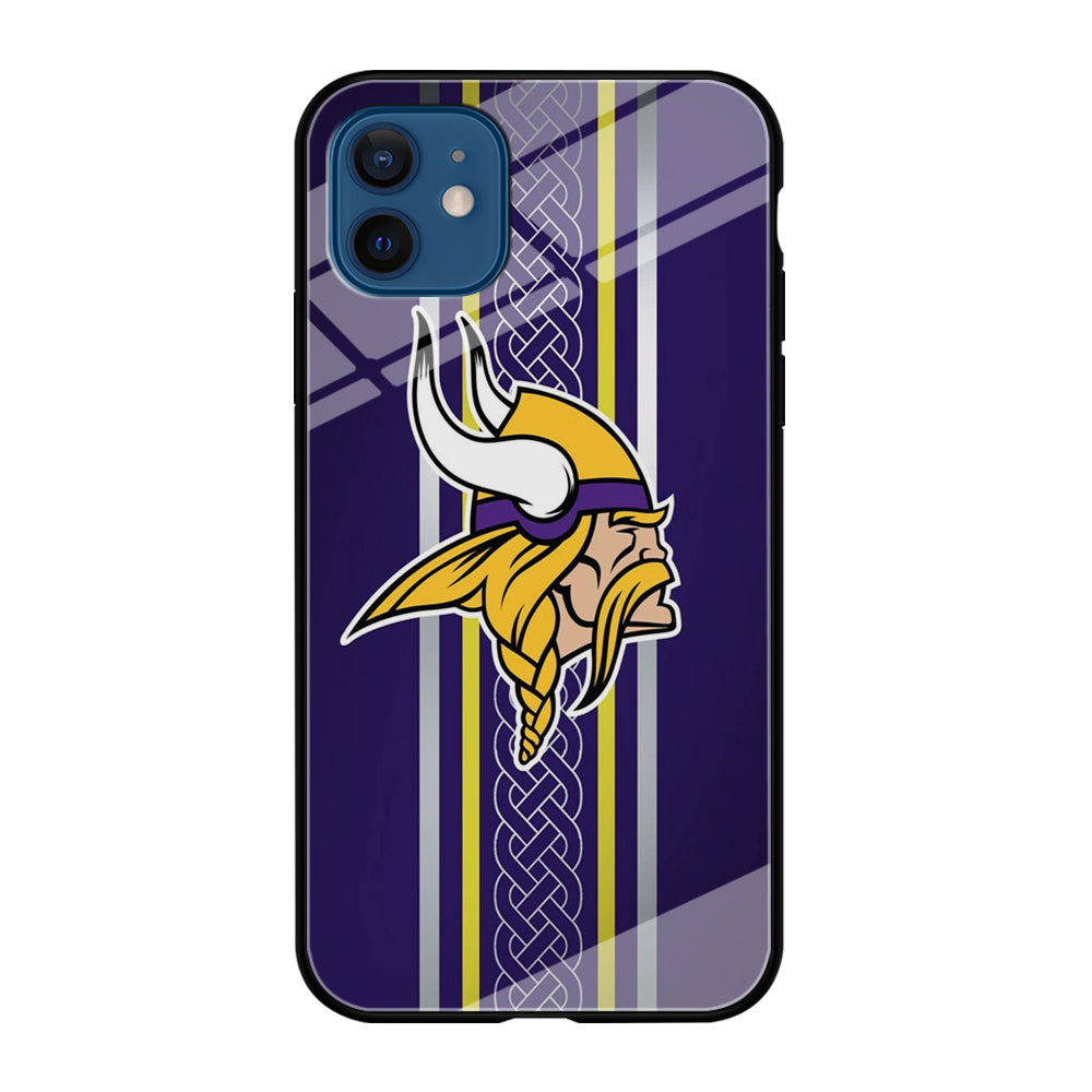NFL Minnesota Vikings 001 iPhone 12 Case-Phone Case-Tempered Glass Case-Altracase