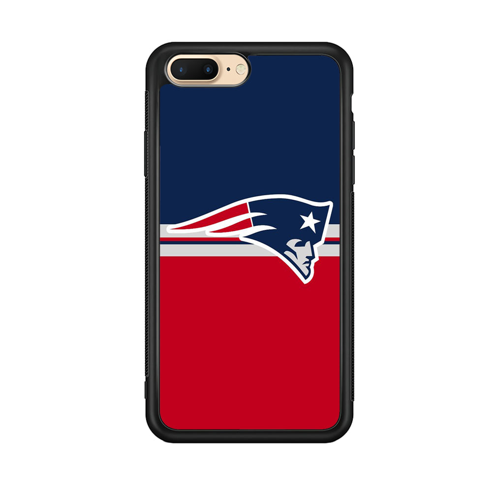 NFL New England Patriots 001 iPhone 8 Plus Case-Phone Case-Rubber Black (2D Case)-Altracase