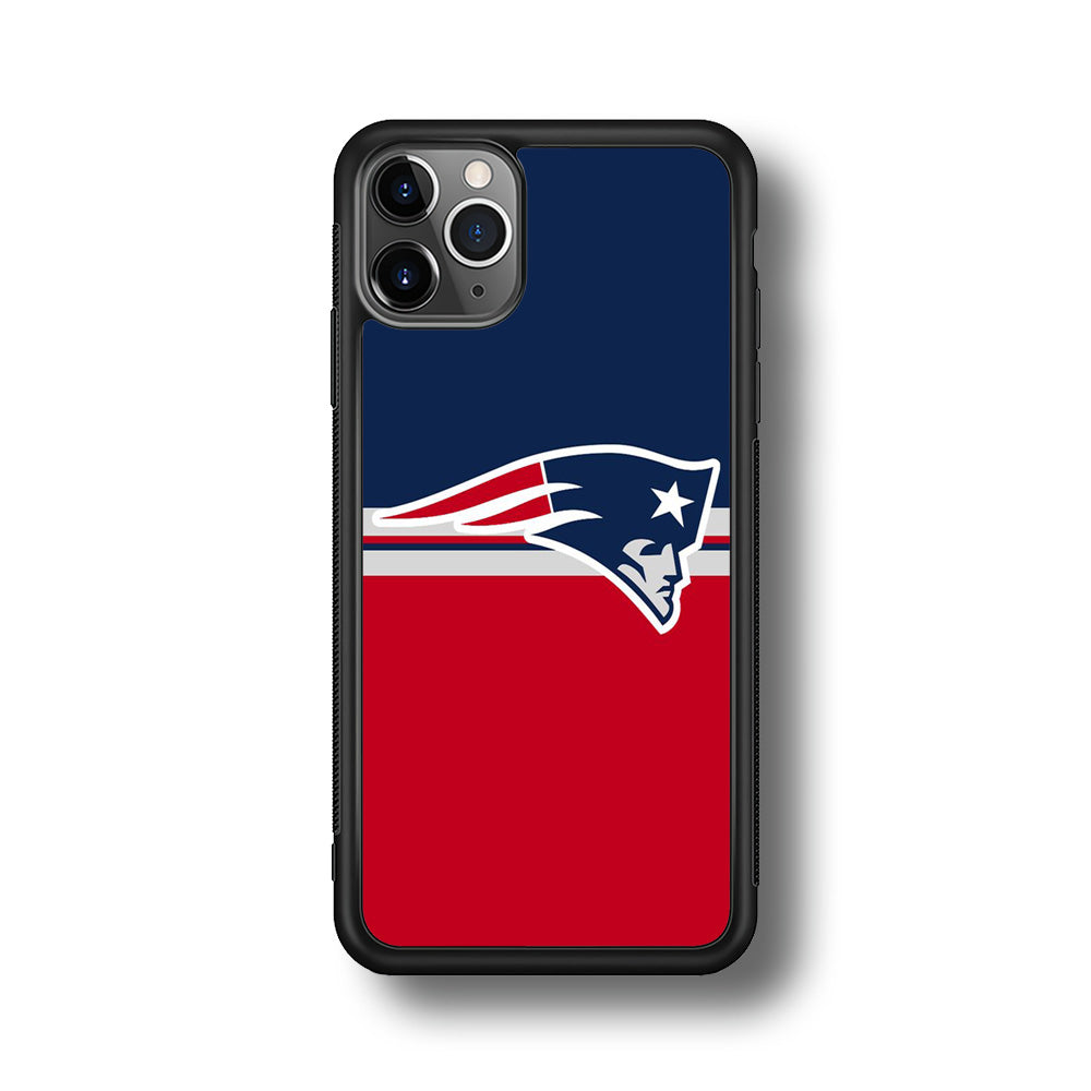 NFL New England Patriots 001 iPhone 11 Pro Max Case-Phone Case-Rubber Black (2D Case)-Altracase