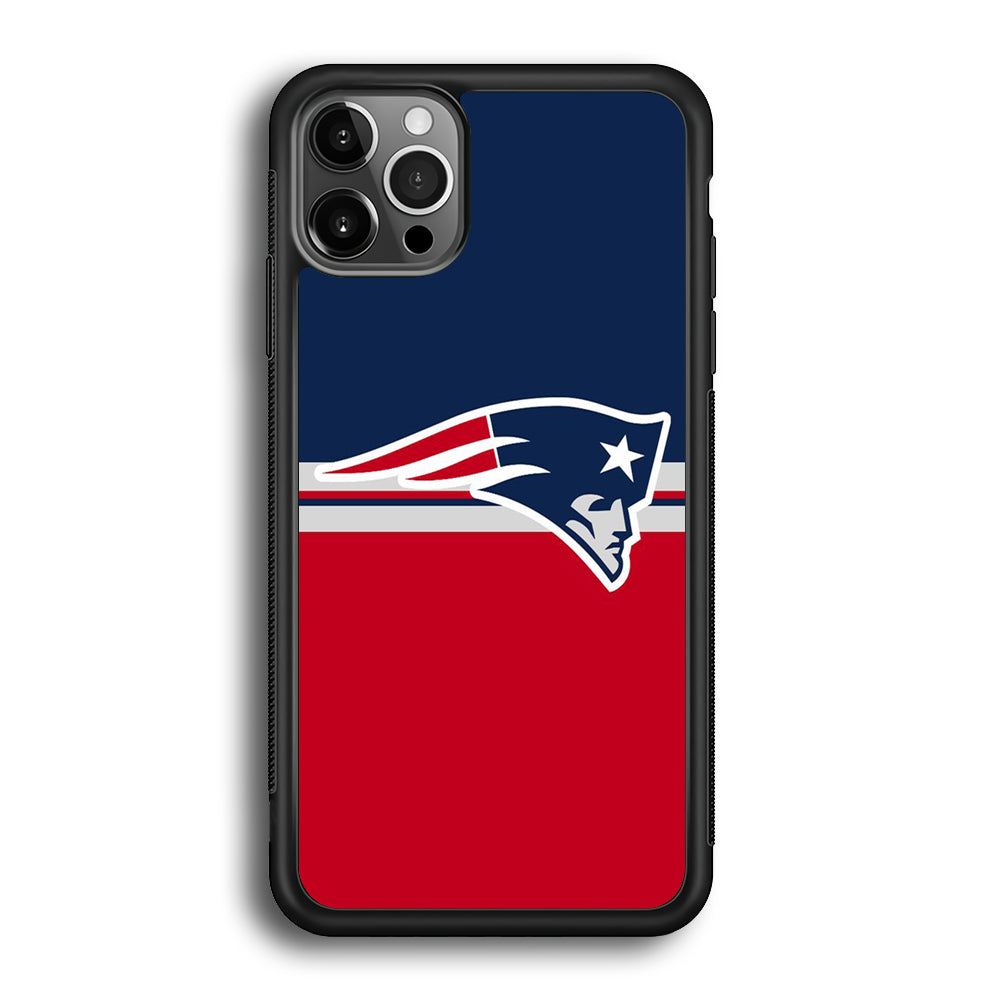 NFL New England Patriots 001 iPhone 12 Pro Max Case-Phone Case-Rubber Black (2D Case)-Altracase