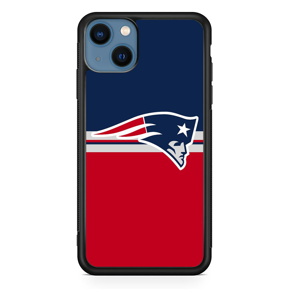 NFL New England Patriots 001 iPhone 13 Mini Case-Phone Case-Rubber Black (2D Case)-Altracase