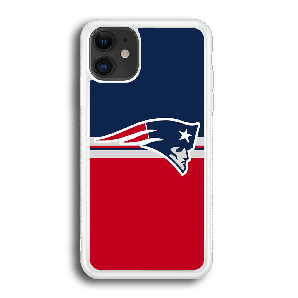 NFL New England Patriots 001 iPhone 12 Case-Phone Case-Rubber White (2D Case)-Altracase