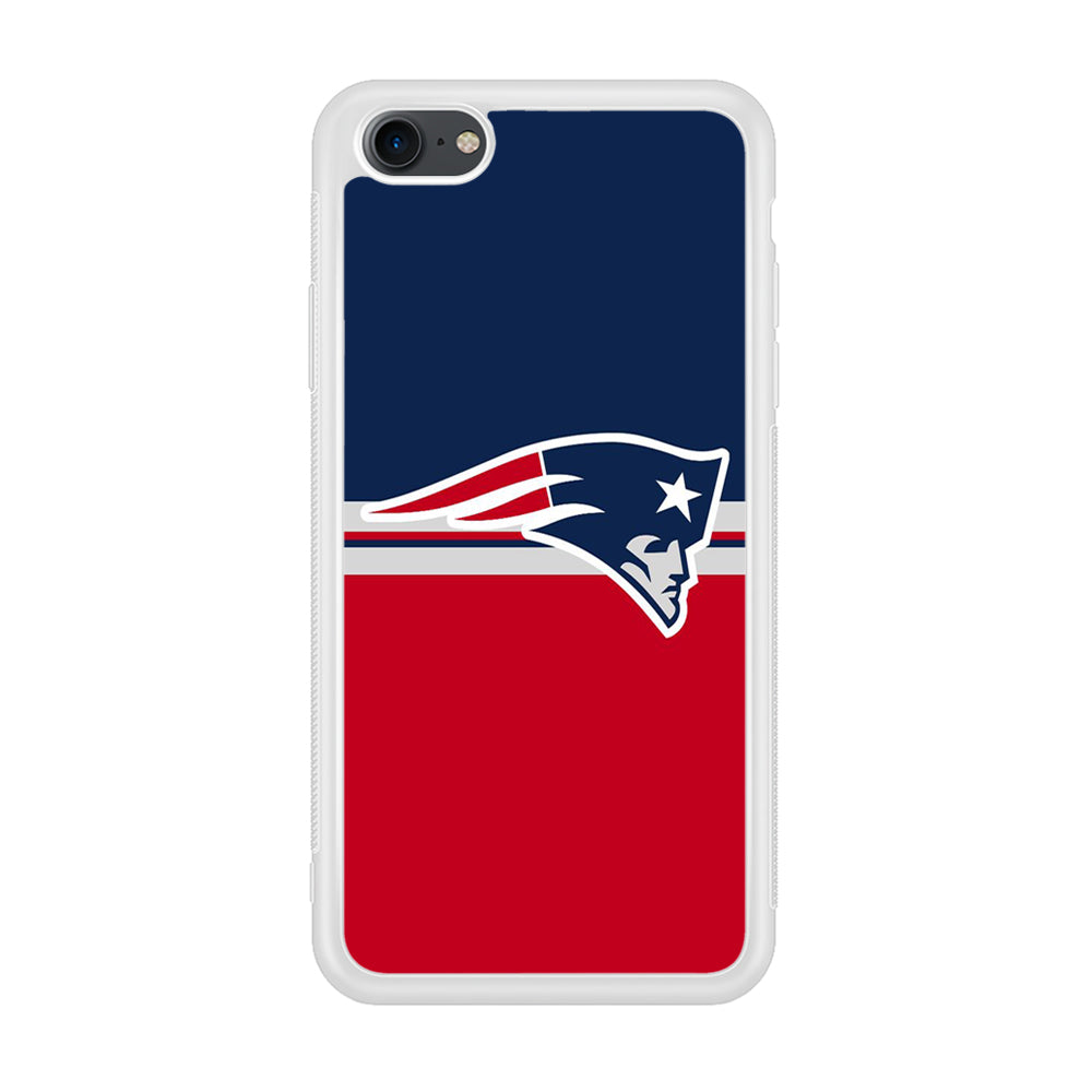 NFL New England Patriots 001 iPhone 7 Case-Phone Case-Rubber White (2D Case)-Altracase