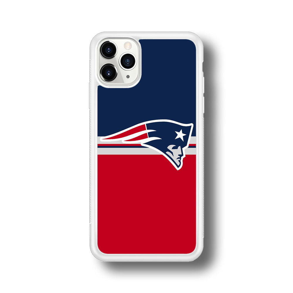 NFL New England Patriots 001 iPhone 11 Pro Max Case-Phone Case-Rubber White (2D Case)-Altracase