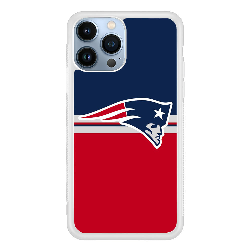 NFL New England Patriots 001 iPhone 13 Pro Case-Phone Case-Rubber White (2D Case)-Altracase