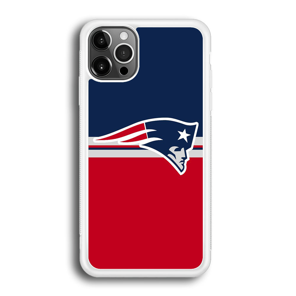 NFL New England Patriots 001 iPhone 12 Pro Max Case-Phone Case-Rubber White (2D Case)-Altracase
