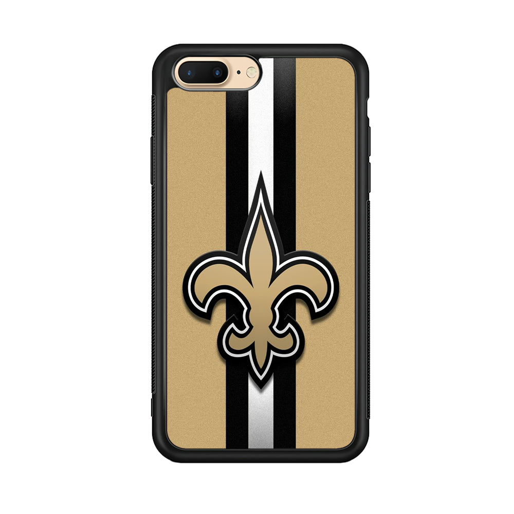 NFL New Orleans Saints 001 iPhone 8 Plus Case-Phone Case-Rubber Black (2D Case)-Altracase