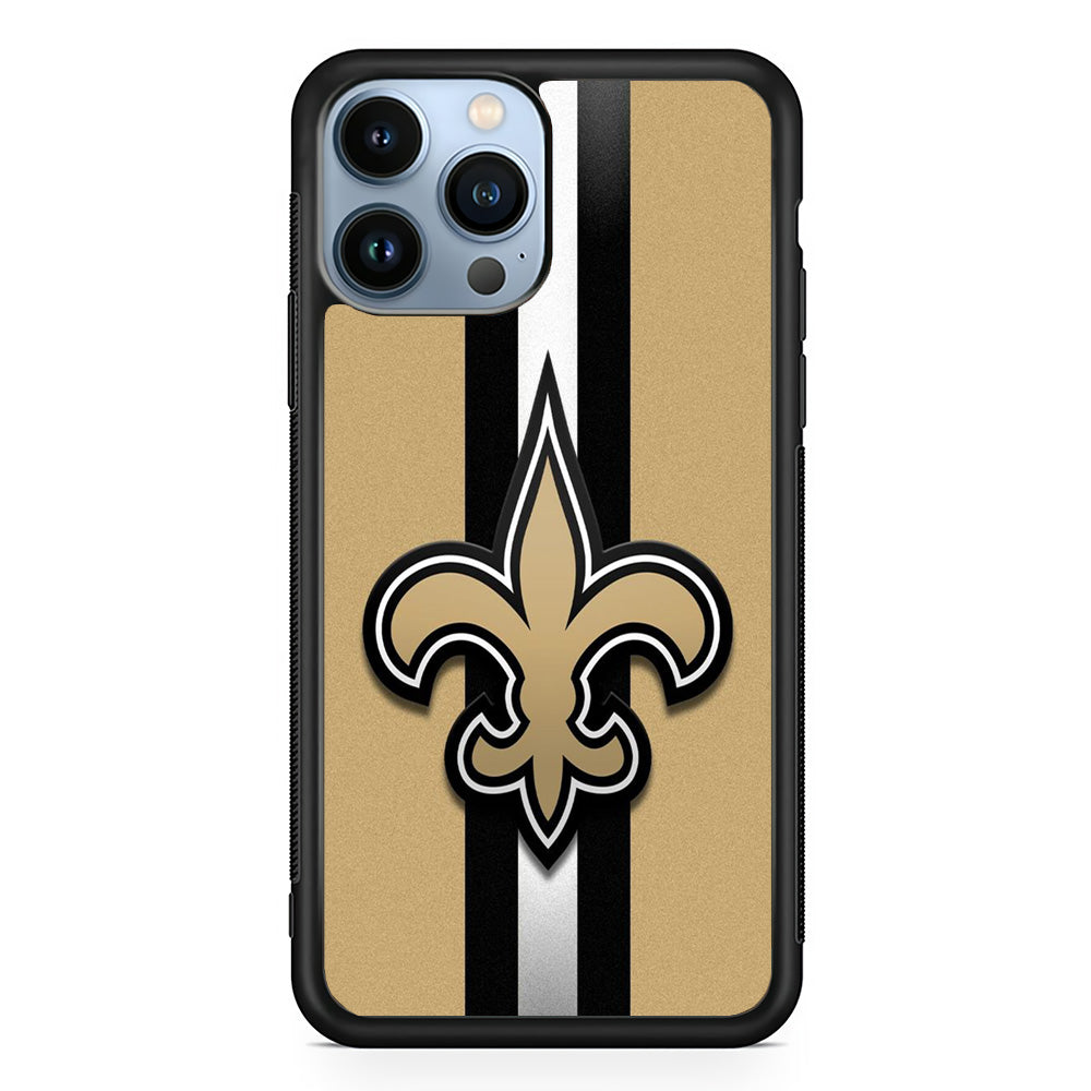 NFL New Orleans Saints 001 iPhone 13 Pro Case-Phone Case-Rubber Black (2D Case)-Altracase