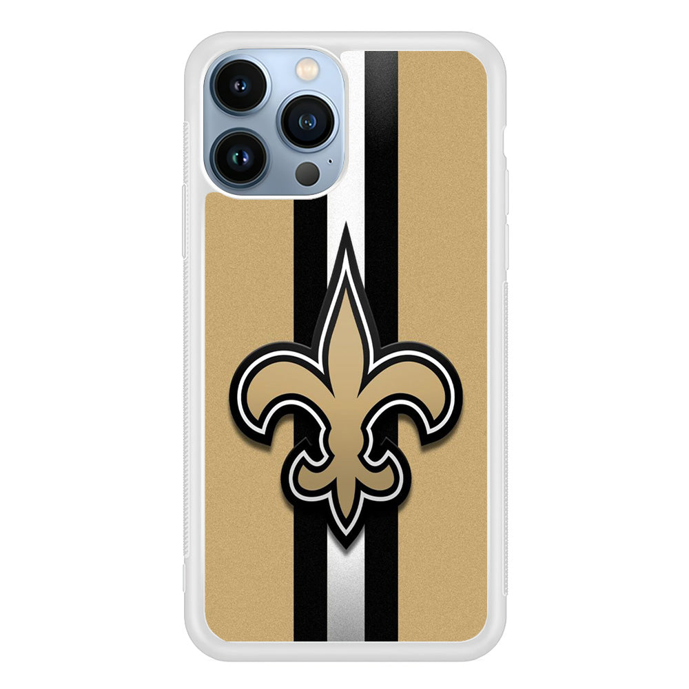 NFL New Orleans Saints 001 iPhone 13 Pro Case-Phone Case-Rubber White (2D Case)-Altracase