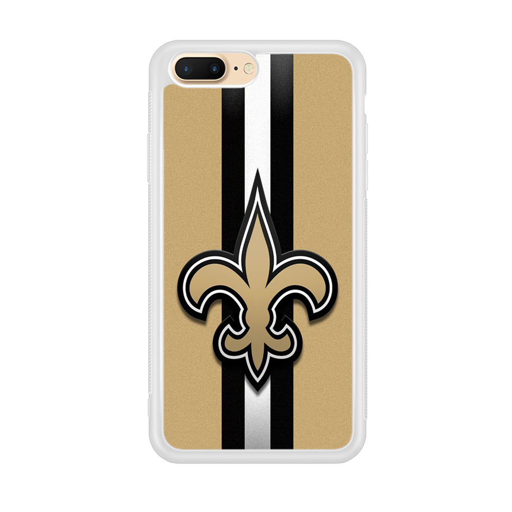 NFL New Orleans Saints 001 iPhone 8 Plus Case-Phone Case-Rubber White (2D Case)-Altracase