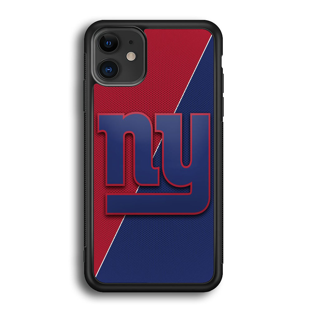 NFL New York Giants 001 iPhone 12 Case-Phone Case-Rubber Black (2D Case)-Altracase