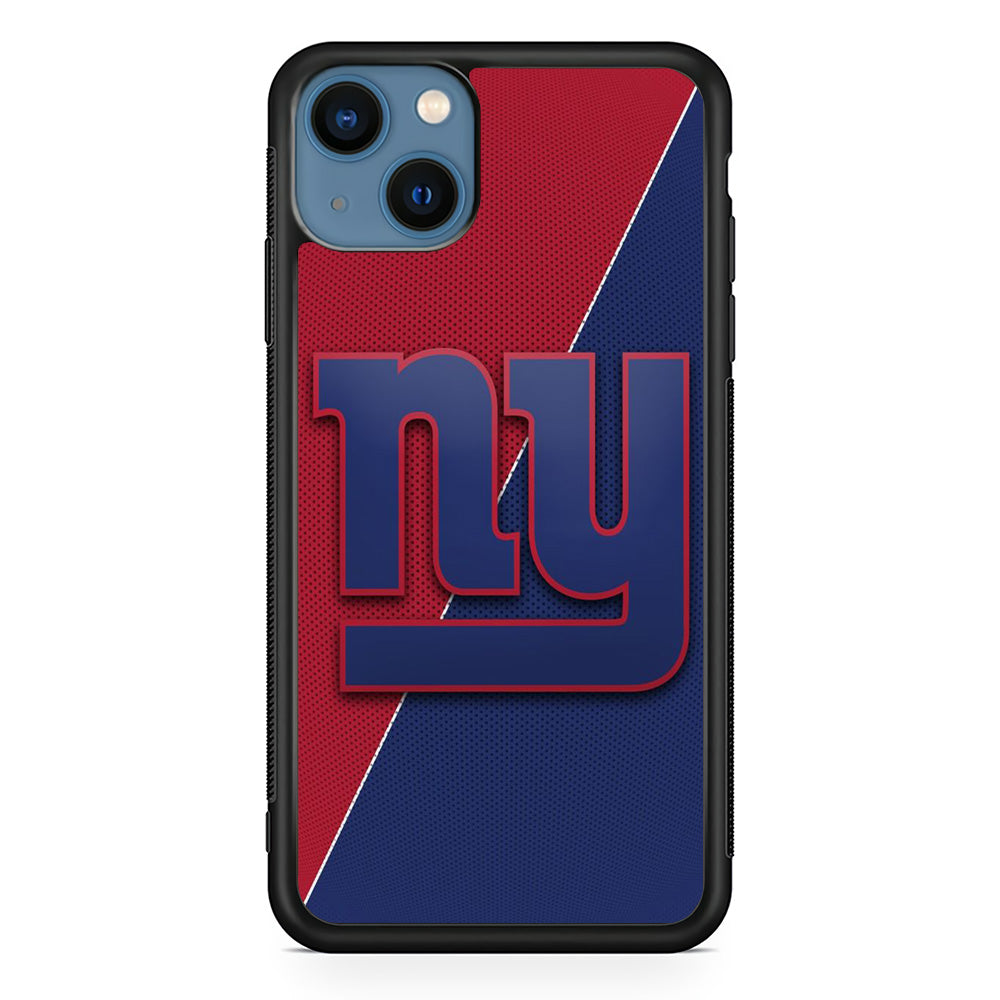 NFL New York Giants 001 iPhone 13 Mini Case-Phone Case-Rubber Black (2D Case)-Altracase