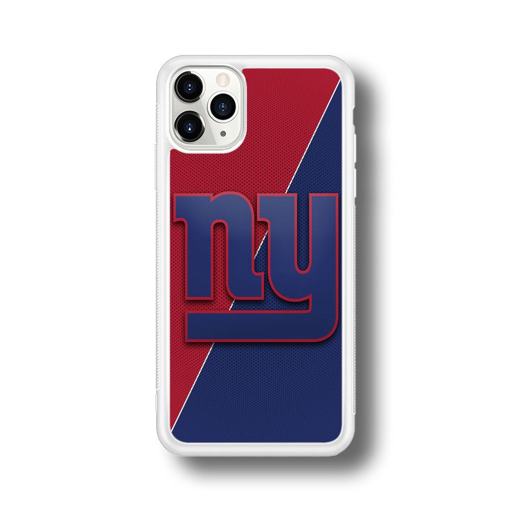 NFL New York Giants 001 iPhone 11 Pro Max Case-Phone Case-Rubber White (2D Case)-Altracase