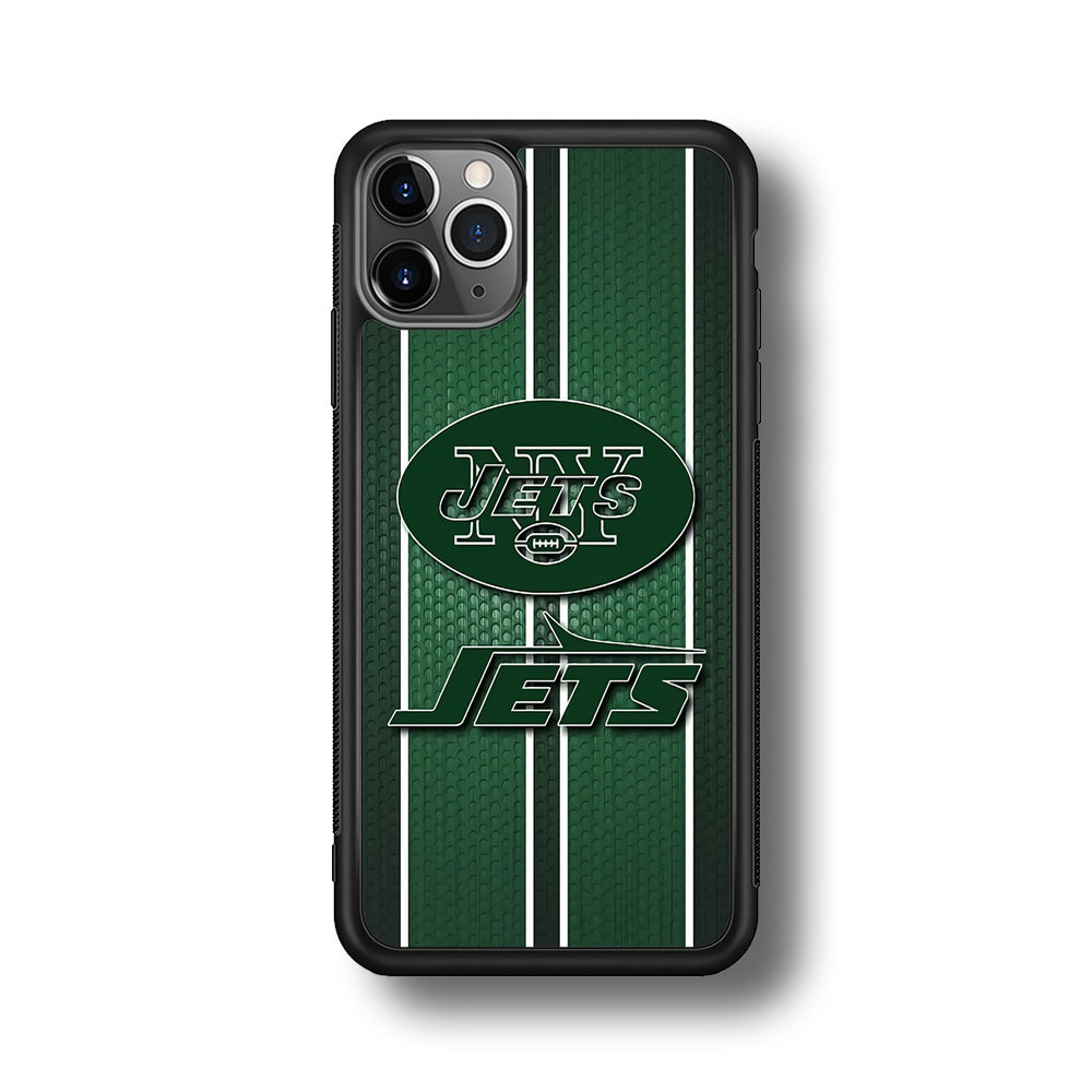 NFL New York Jets 001 iPhone 11 Pro Max Case-Phone Case-Rubber Black (2D Case)-Altracase